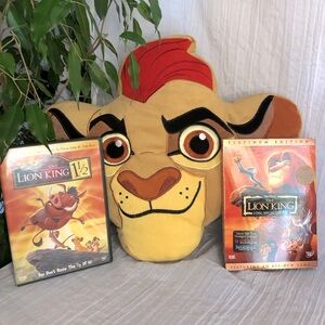 DISNEY DVD LION KING 1 & 1 1/2 disc Special Edition & large KOVU stuffed pillow